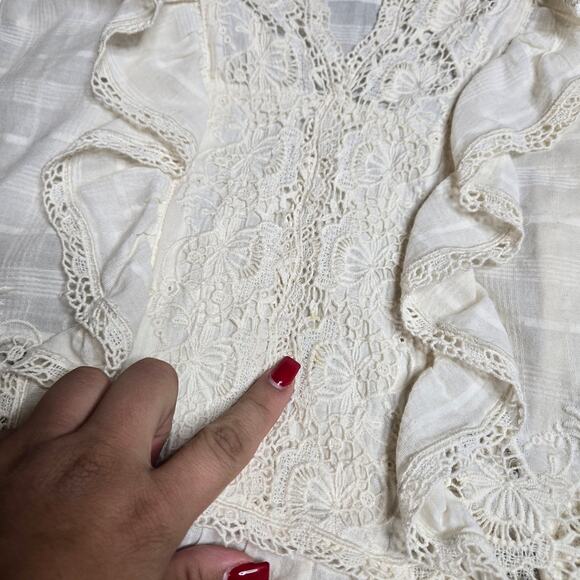MISA Los Angeles Boho Eyelet Ingrid Top Size: S - Picture 8 of 9